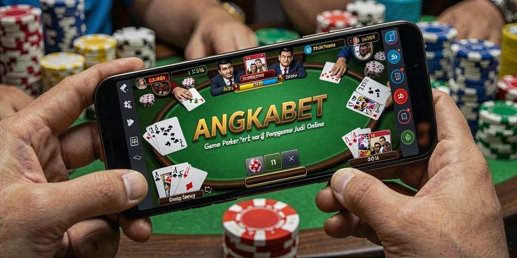 Tampilan gameplay seru dalam game Poker ANGKABET.