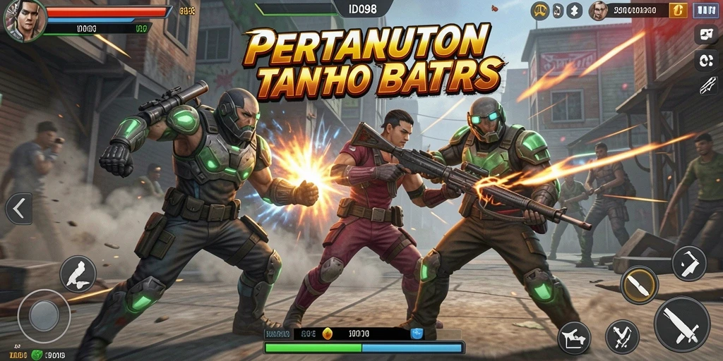 Tampilan aksi epic dalam game Fighting ID098.