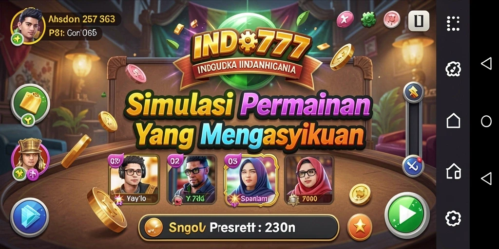 Tangkapan layar permainan INDO777 yang menampilkan simulasi interaktif yang menarik.