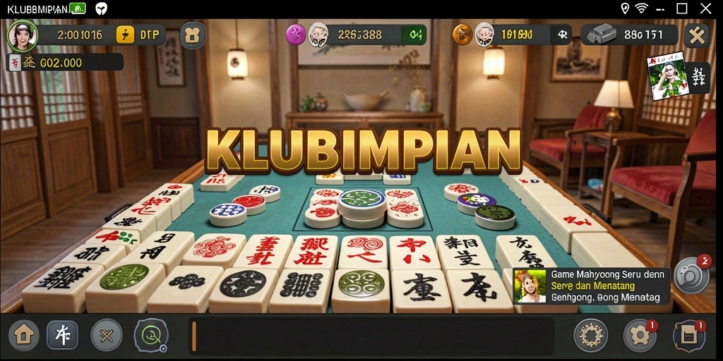 Tampilan gameplay KLUBIMPIAN yang menarik dan menantang.