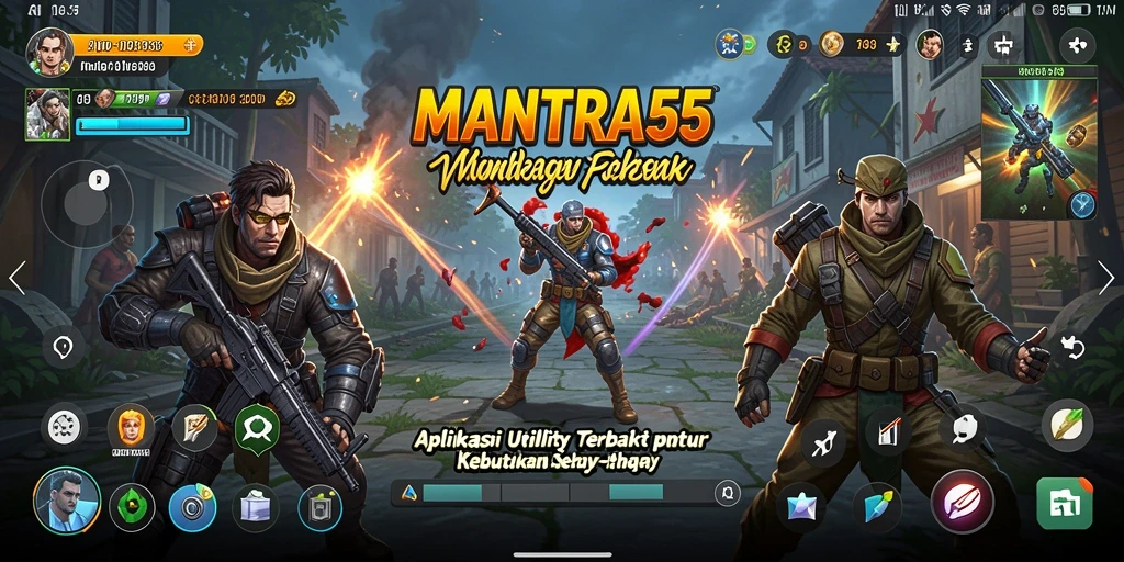 Tampilan antarmuka pengguna aplikasi MANTRA55 yang intuitif.