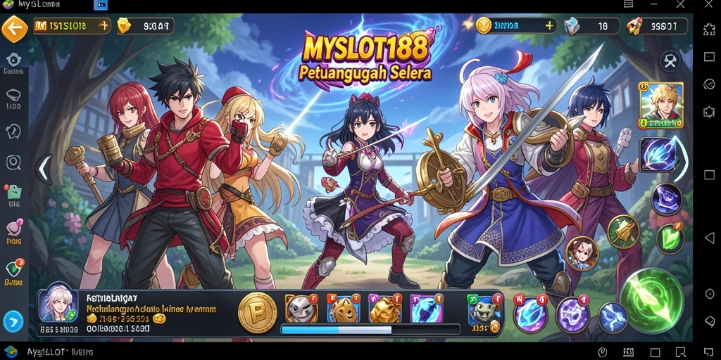 Visual menakjubkan dari gameplay MYSLOT188 yang penuh warna.