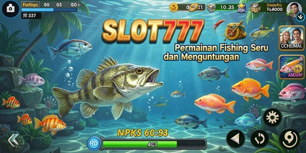 Tampilan gameplay SLOT777 yang menonjolkan keindahan bawah laut.