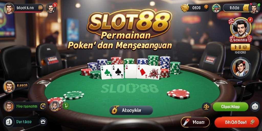 Screenshot SLOT88 menampilkan gameplay Poker yang seru.