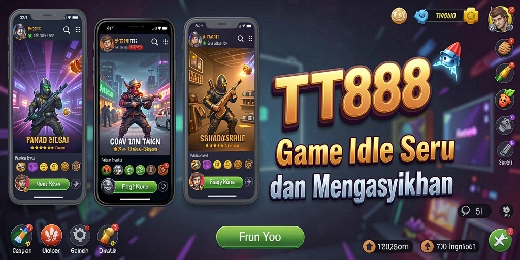 Screenshot gameplay TTT888 menampilkan aktivitas seru dalam game Idle.