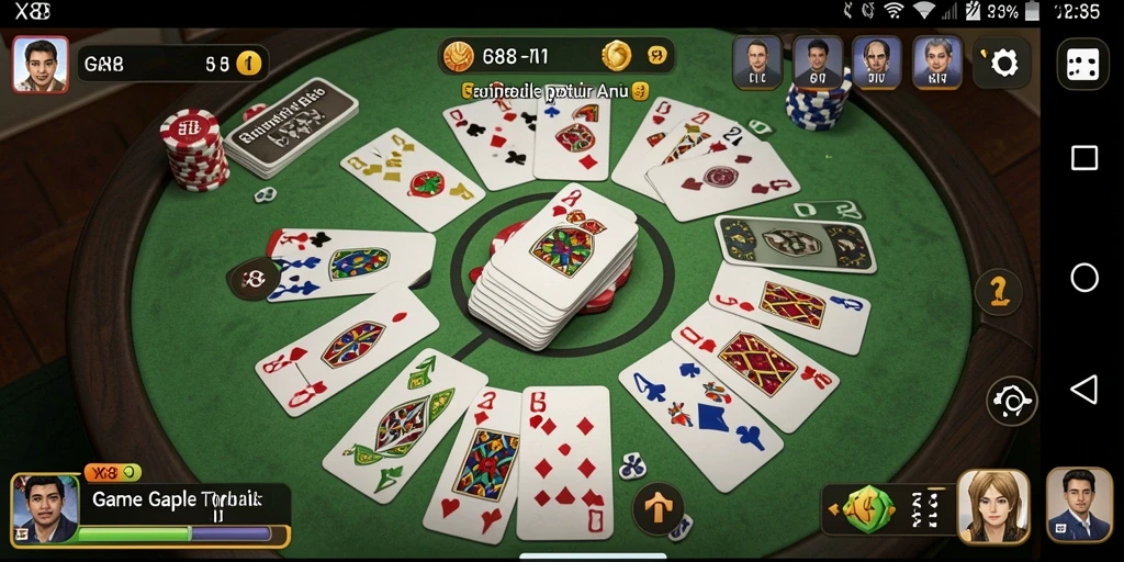 Screenshot gameplay X88 yang menampilkan pemain menikmati Gaple.