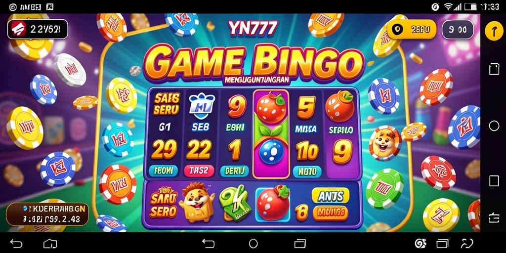 Tangkapan layar YN777 yang menunjukkan keseruan permainan Bingo.